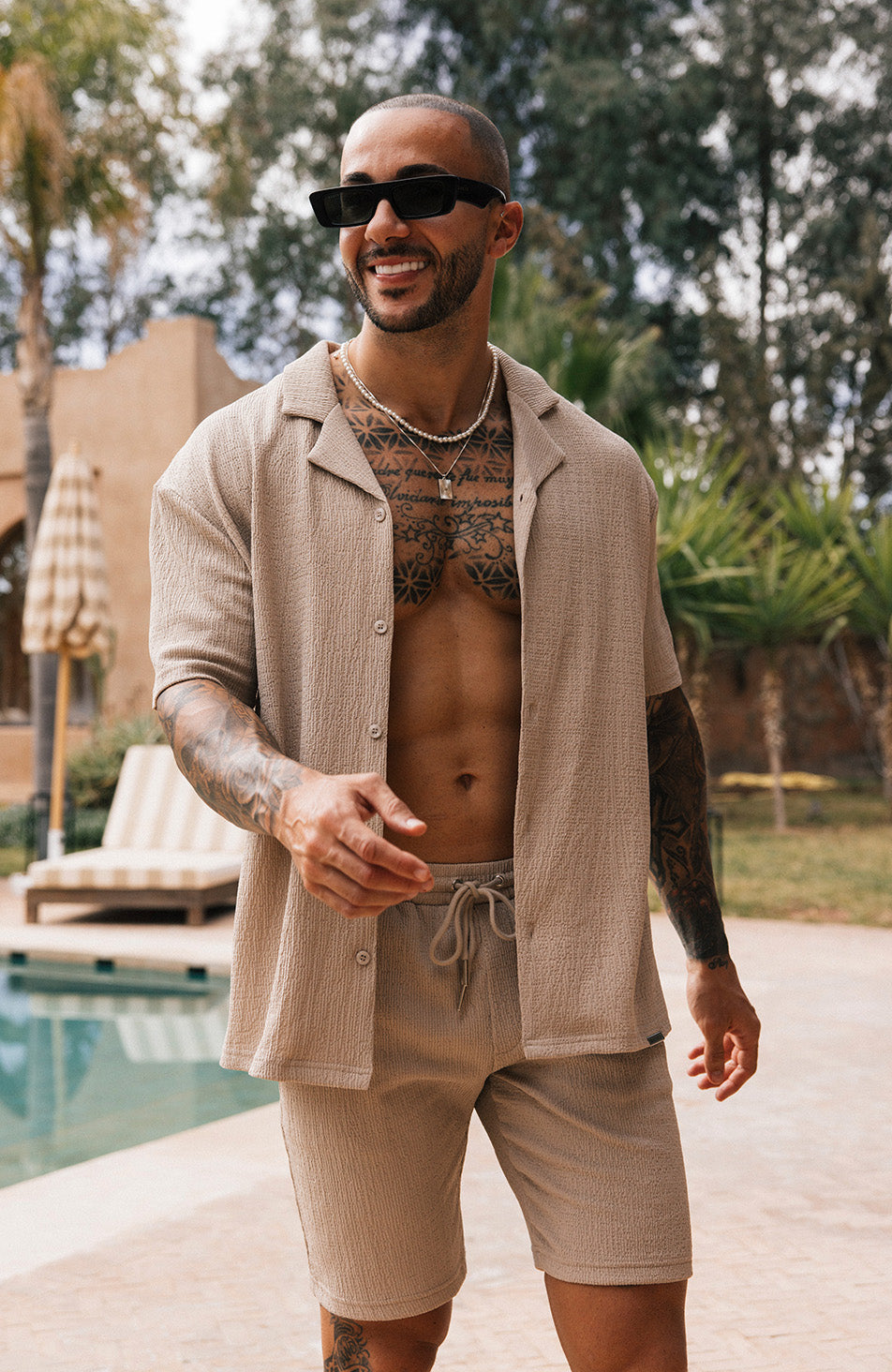 Camisa de corte relajado de Eivissa en taupe
