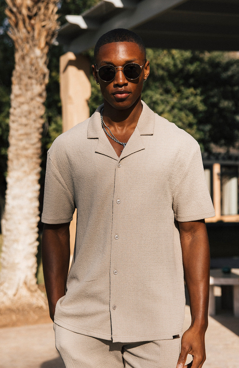 Camisa de corte relajado de Eivissa en taupe