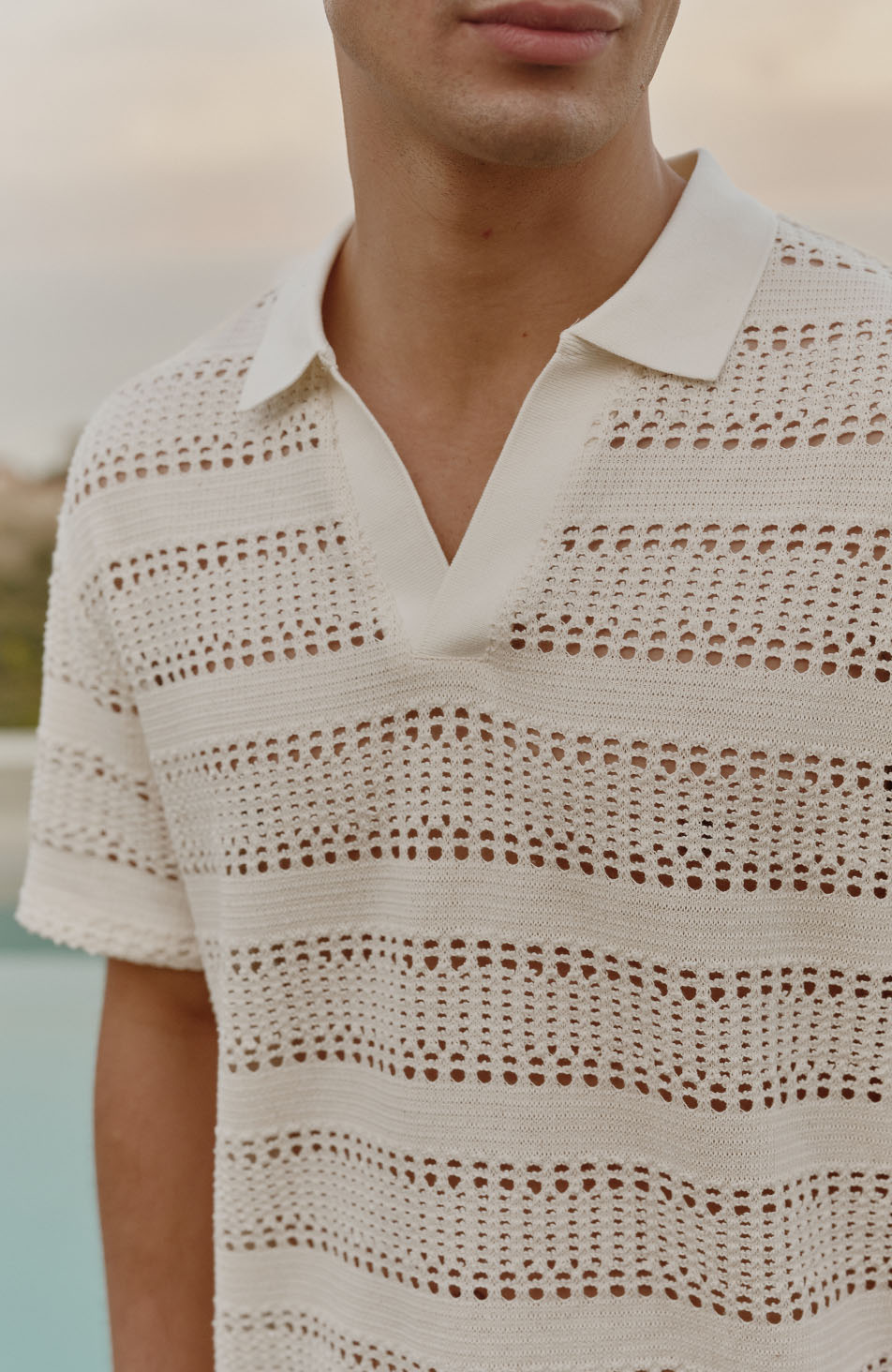 Polo Boxy Romano en blanco